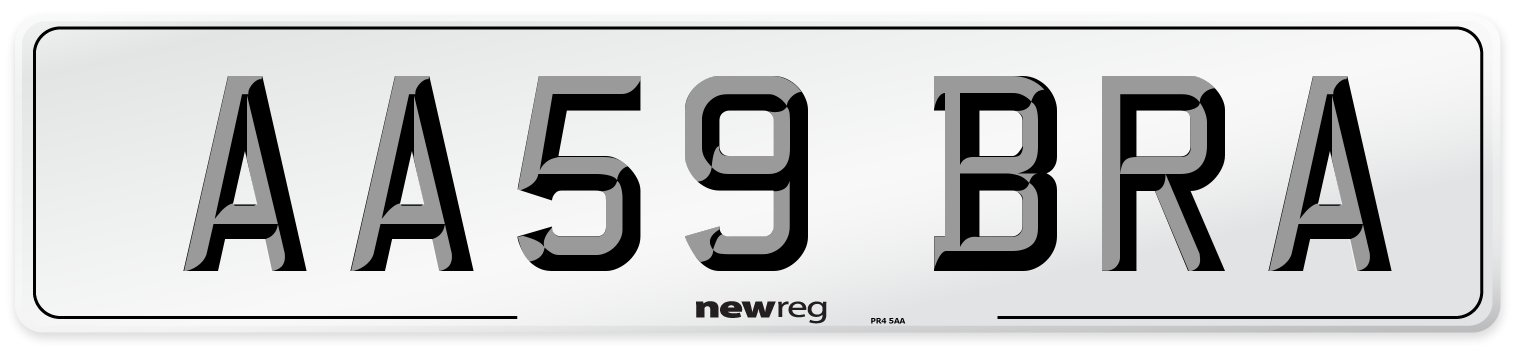 AA59 BRA Number Plate from New Reg